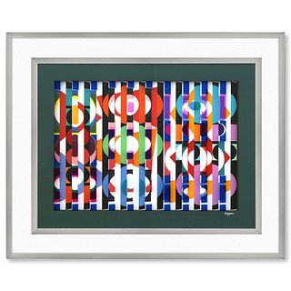 Yaacov Agam- Agamograph on layered acrylic "Interspaceograph "
