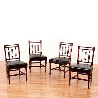 Set (4) Regency mahogany side chairs