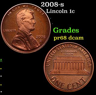 Proof 2008-s Lincoln Cent 1c Grades GEM++ Proof Deep Cameo