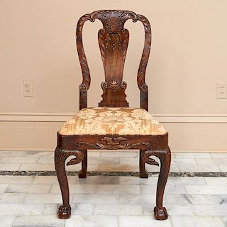 Nice George II walnut, beechwood side chair