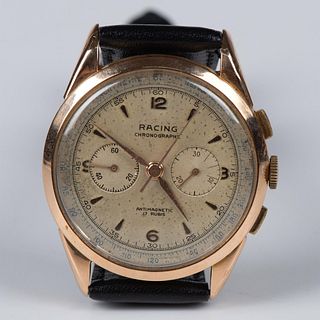 Racing Chronograph 18K Gold Men's Wrist Watch