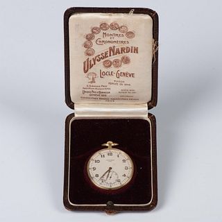 Antique Ulysse Nardin 18K Gold Pocket Watch