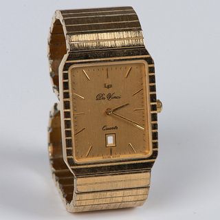 Lucien Picard LP Da Vinci Quartz Gold Metal Wristwatch