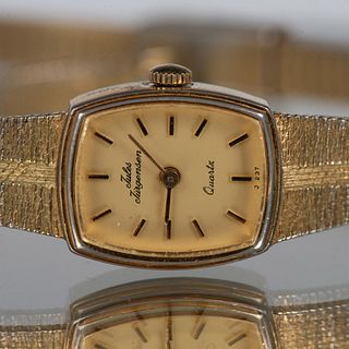 Vintage Jules Jurgensen Gold Metal Ladies Wristwatch