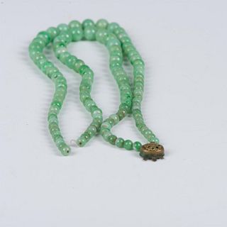 Chinese Green Jadeite Beaded Necklace