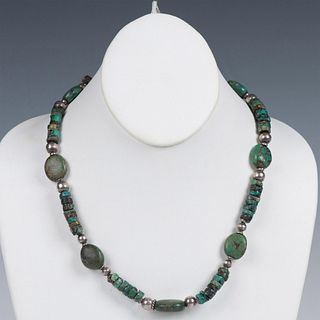 Vintage Silver and Turquoise Necklace