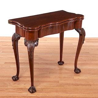 George III carved mahogany games table