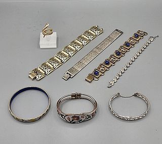 Group of Vintage Bracelets, Bangles, and More