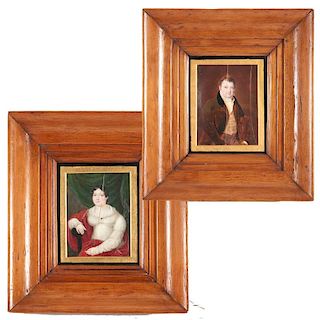 Lorenzo Theweneti, pair cabinet portraits