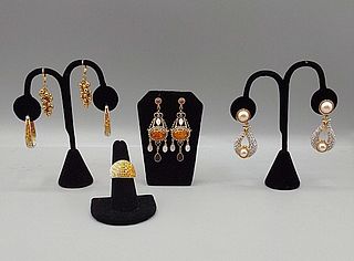 4 Pairs of Earrings-Joan Rivers and More