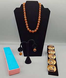 Vintage c1970 Baltic Amber Necklace Set and More 