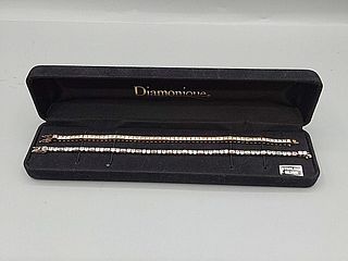Pair of Sterling Tennis Bracelets by Diamonique