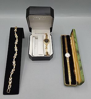 Pair of Ladies Gold Tone Watches-Pulsar and More