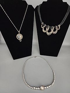 Group of 3 Sterling Necklaces