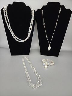 1950-1960 Iridescent Crystal Jewelry 