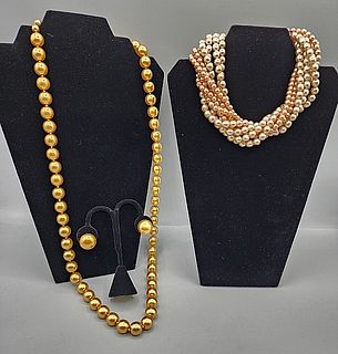 Pair of Faux Pearl Necklaces-Joan Rivers and More