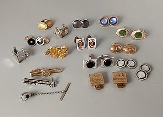Large Group of Mens Vintage and Antique Cufflinks and More 