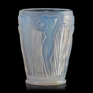 LALIQUE “Danaïdes” vase, opalescent glass