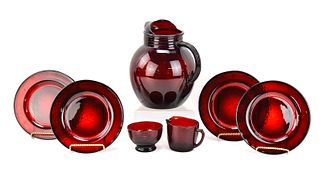 ASSORTED RUBY GLASS