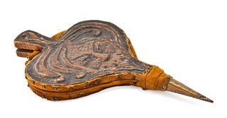 HAND CARVED NORTHWIND BELLOWS