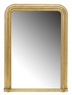 FRENCH LOUIS PHILIPPE PERIOD GILT OVERMANTEL MIRROR