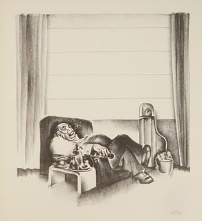 Hugo Gellert (American, 1892-1985) lithograph