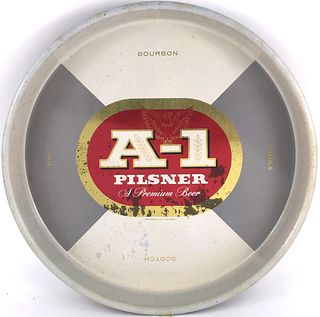 1951 A-1 Pilsner Beer 13 inch Serving Tray Phoenix Arizona