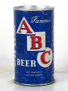 1954 ABC Beer 12oz Flat Top Can 28-01 Los Angeles California