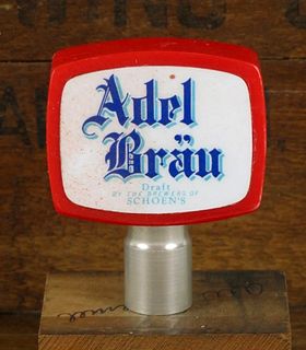 1958 Adel Brau Beer Tap Handle Wausau Wisconsin