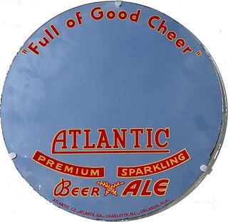 1946 Atlantic Beer and Ale Bar Mirror Atlanta Georgia