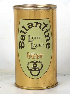 1960 Ballantine Light Lager Beer 12oz Flat Top Can 34-04.1 Newark New Jersey