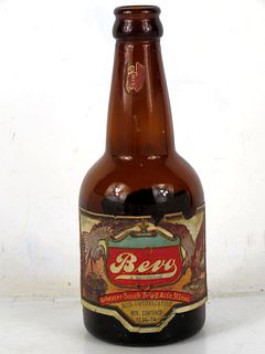 1918 Bevo A Beverage 10oz Paper Label Bottle St. Louis Missouri