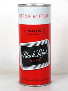 1970 Black Label Beer 16oz One Pint Tab Top Can T139-27 Atlanta Georgia