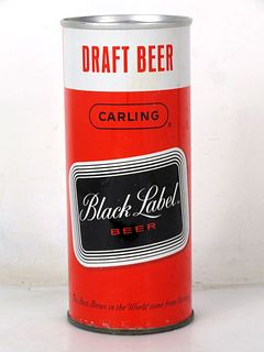 1967 Black Label Draft Beer 16oz One Pint Tab Top Can T140-08 Atlanta Georgia