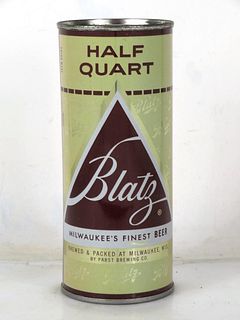 1960 Blatz Beer 16oz One Pint Flat Top Can 225-23.2 Milwaukee Wisconsin