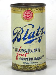 1950 Blatz Beer 12oz Flat Top Can 39-10v1.2 Milwaukee Wisconsin