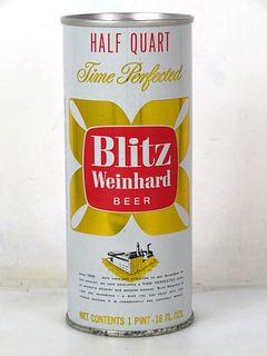 1967 Blitz Weinhard Beer 16oz One Pint Tab Top Can T141-21 Portland Oregon
