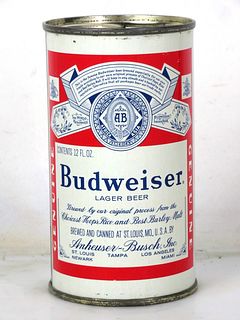 1959 Budweiser Lager Beer 12oz Flat Top Can 44-17.1b St. Louis Missouri