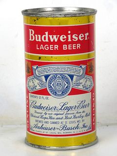 1952 Budweiser Lager Beer 12oz Flat Top Can 44-08 St. Louis Missouri
