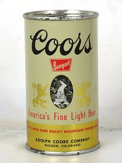 1952 Coors Banquet Beer 12oz Flat Top Can 51-20.1a Unpictured Golden Colorado