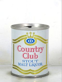 1968 Country Club Malt Stout Liquor 8oz 7 to 8oz Can T28-21.2b St. Joseph Missouri