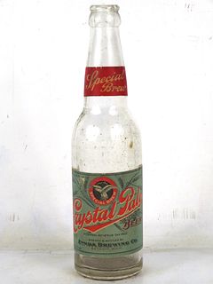 1936 Crystal Pale Beer 12oz Bottle Detroit Michigan