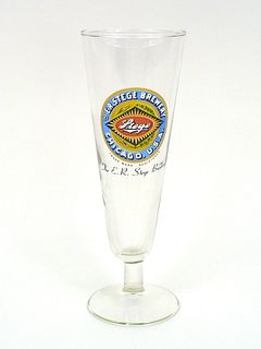 1906 E. R. Stege Brewery Stemmed ACL Drinking Glass Chicago Illinois