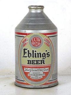 1938 Ebling's Beer 12oz Crowntainer 193-10 New York New York
