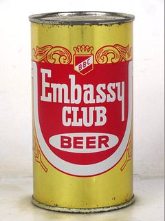1953 Embassy Club Beer 12oz Flat Top Can 59-33.1a Chicago Illinois