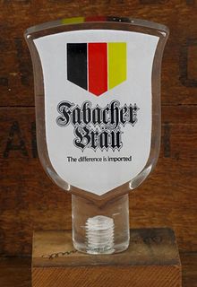 1971 Fabacher Brau Beer 4½ Inch Acrylic Tap Handle New Orleans Louisiana