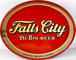 1934 Falls City Hi Bru Beer 10½ x 13½ inch tray Serving Tray Louisville Kentucky