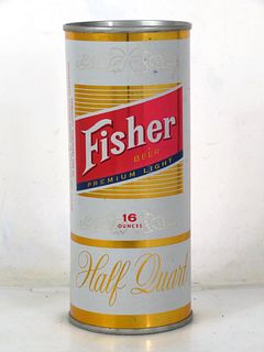 1963 Fisher Premium Light Beer 16oz One Pint Flat Top Can 229-18 San Francisco California