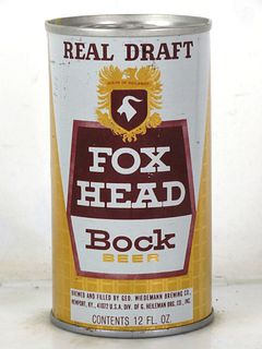 1970 Fox Head Bock Beer 12oz Tab Top Can T66-03 Newport Kentucky