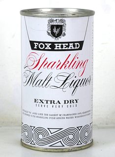 1961 Fox Head Malt Liquor 12oz Flat Top Can 65-34v2 La Crosse Wisconsin